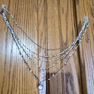 Elegant SILPADA Sterling Silver, Five Strand Ladies Necklace with Logo